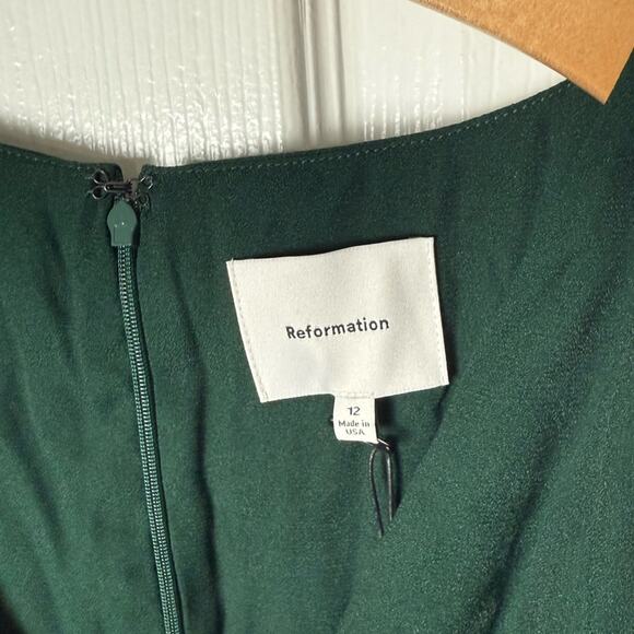 Reformation Naira Dress Forest 12 - Picture 5 of 5